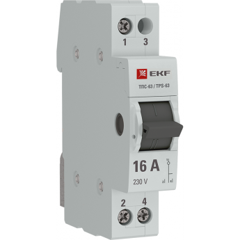 Трехпозиционный переключатель EKF ТПС-63 1P 16А PROxima Трехпозиционный переключатель EKF ТПС-63 1P 16А PROxima